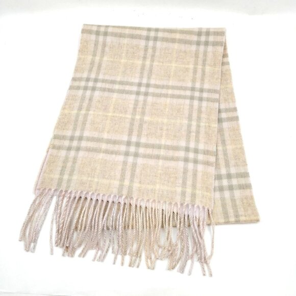 Burberrys Scarf Beiges Cashmere 100% mon-375-091125 - Picture 1 of 9